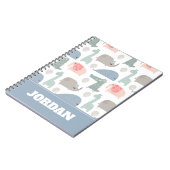 Carnet Drôle Visage mignon Doodle Motif animal (Côté gauche)