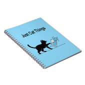 Carnet Drôles de 'choses de chat' Chat noir renversant de (Côté Droit)