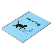 Carnet Drôles de 'choses de chat' Chat noir renversant de (Côté gauche)