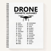 Carnet Drone Phonetic Alphabet – White Graph Notebook (Devant)