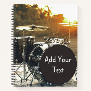 Carnet Drum Kit Drummer Rock Personnaliser la Personnalis