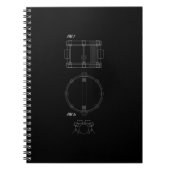 Carnet drum set diagramme drummer drums (Devant)