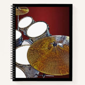 Carnet Drummer Musician Drum Kit Rock & Roll Drumming (Devant)