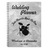 Carnet Drummer Wedding planner de rock et de roulis (Devant)