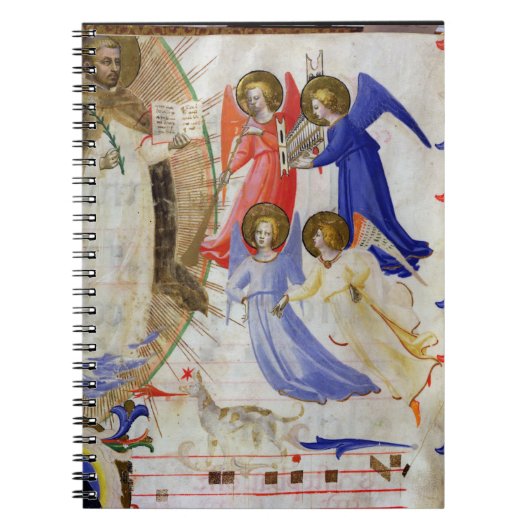 Carnet ds 558 f.67v St Dominic avec quatre anges (Devant)