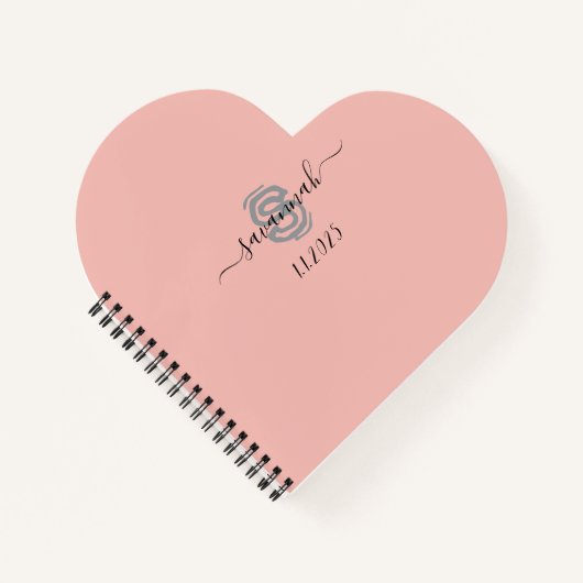 Carnet du carnet de notes monogramme couleur solid (Devant)