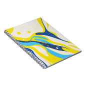 Carnet du designer - Abstrait Jaune & Bleu Art (Côté Droit)