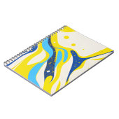 Carnet du designer - Abstrait Jaune & Bleu Art (Côté gauche)