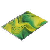 Carnet du designer avec Abstrait vert et jaune (Côté gauche)