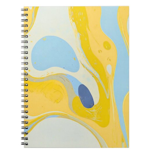 Carnet du designer avec Jaune & Bleu Art (Devant)