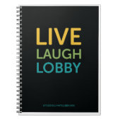 Carnet du hall Live Laugh - Noir (Devant)