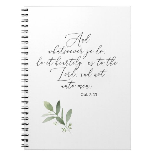 Carnet du Journal Bible du KJV Verse Colossians 3: (Devant)