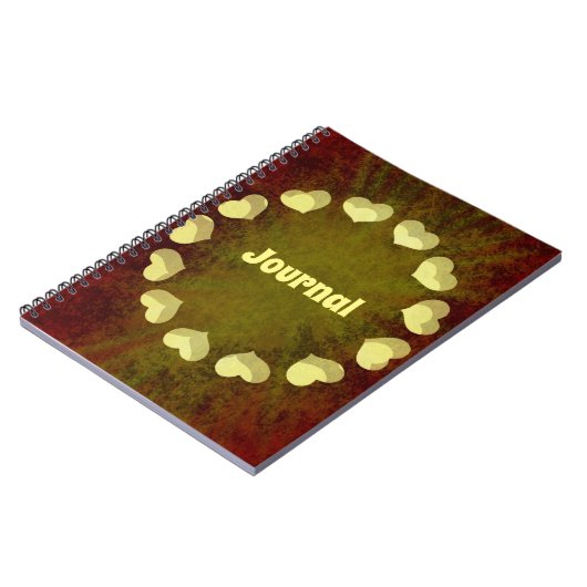 Carnet du journal Circle des Coeurs Grunge (Côté gauche)