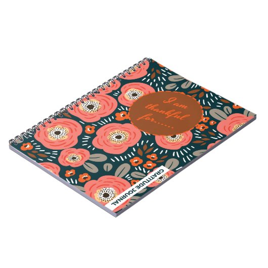 Carnet du Journal de Gratitude Florale Moderne (Côté gauche)