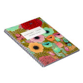 Carnet du Journal de Jardin Floral Peint (Côté Droit)