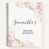 Carnet du Journal de la Bible Verse rose spirale (Devant)