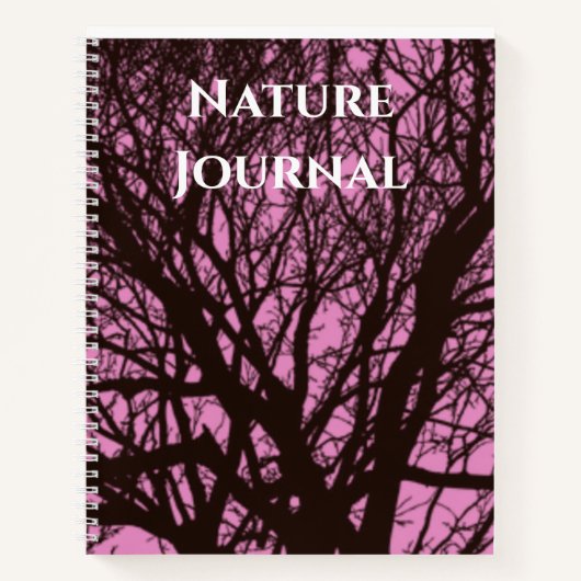 Carnet du Journal de la nature rose de l'arbre noi (Devant)
