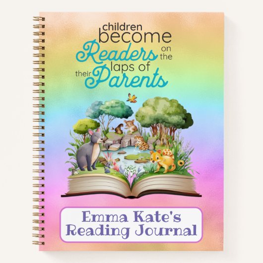 Carnet du Journal de lecture pour enfants (Devant)