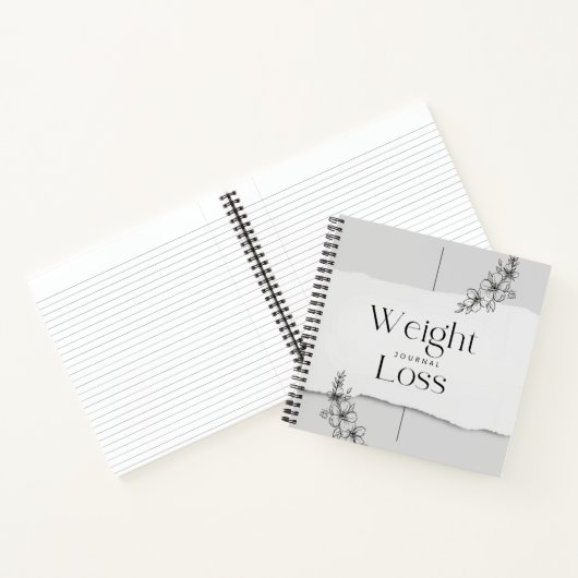 Carnet du journal de perte de poids (Intérieur)