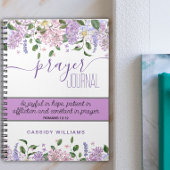 Carnet du journal de prière des fleurs de lavande