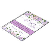 Carnet du journal de prière des fleurs de lavande (Côté gauche)