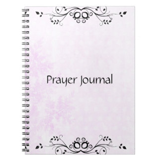 Carnet du journal de prière en rose