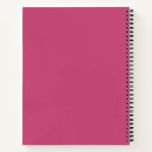 carnet du journal de reconnaissance rose rose pous (Dos)