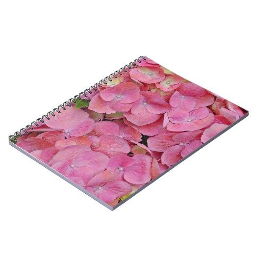 Carnet du Journal des fleurs d'Hydrangée rose (Côté gauche)