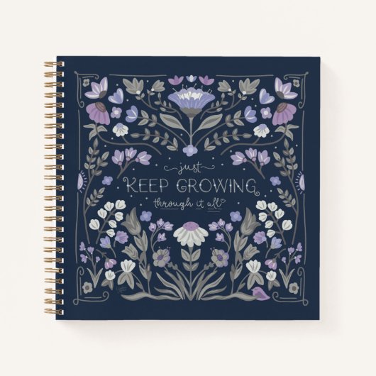 Carnet du journal folklorique floral d'hiver (Devant)