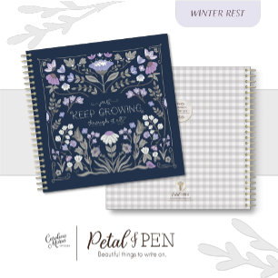 Carnet du journal folklorique floral d'hiver