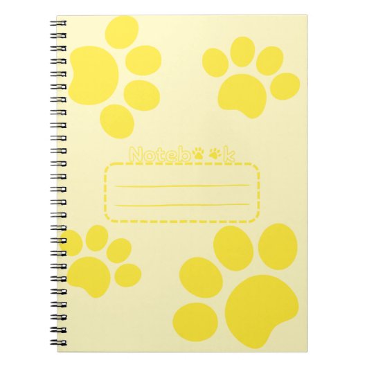 Carnet du journal jaune des pages de chats (Devant)