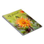 Carnet du journal Orange Dahlia (Côté Droit)