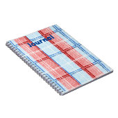 Carnet du journal Plaid rouge, blanc et bleu (Côté Droit)