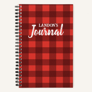 Carnet du journal Red Plaid