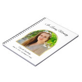 Carnet du livre d'or commémoratif moderne ou funér (Côté gauche)