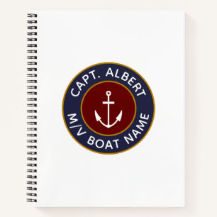 Carnet du logo d'Ancre du capitaine Maroon personn