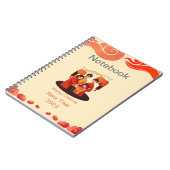 Carnet du Nouvel An chinois rouge et beige (Côté gauche)