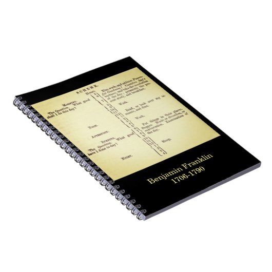 Carnet du programme de Benjamin Franklin (Côté Droit)