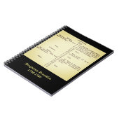 Carnet du programme de Benjamin Franklin (Côté gauche)