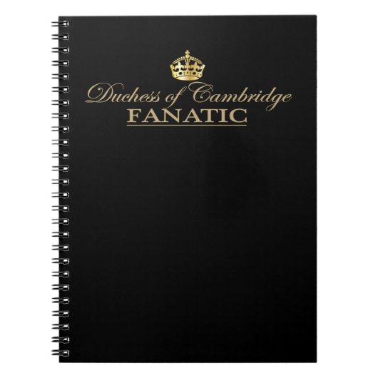 Carnet Duchesse de Cambridge Fanatic (Devant)