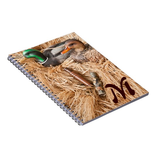 Carnet Duck Call Mallard Drag Monogramme Note initiale Li (Côté Droit)