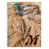 Carnet Duck Call Mallard Drag Monogramme Note initiale Li (Devant)
