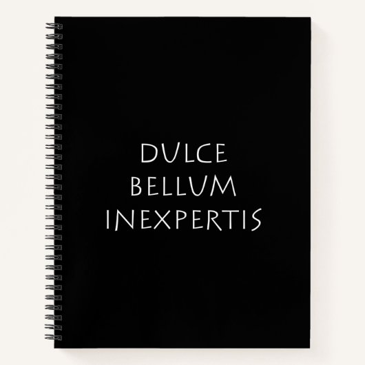 Carnet Dulce bellum inexpertis (Devant)