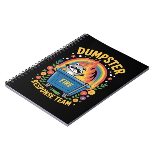 Carnet Dumpster Fire Response Team Sarcasm Meme Funny  (Côté gauche)