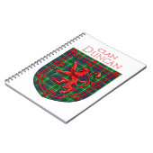 Carnet Duncan Tartan Scottish Plaid Lion Rampant (Côté gauche)