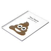 Carnet Dunette mignonne drôle Emoji (Côté gauche)