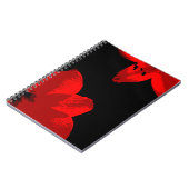 Carnet duo amaryllis rouge (Côté gauche)