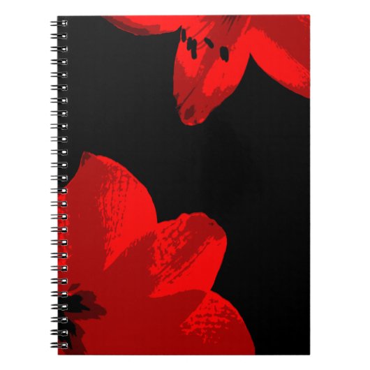 Carnet duo amaryllis rouge (Devant)