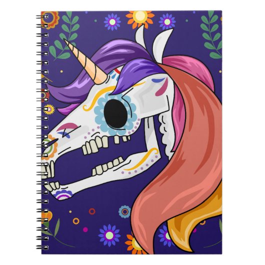Carnet Durable Boys' School Unicorn Skeleton Graphisme (Devant)