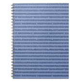 Carnet Dusky Indigo Glitter Style Horizontal Stripes (Devant)